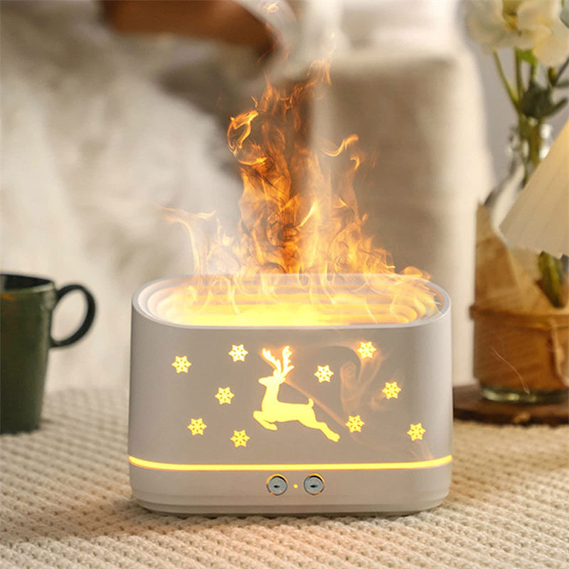 Diffuseur d'Huiles Essentielles Effet Flamme avec Design de Noël : Une Ambiance Féérique Chez Vous