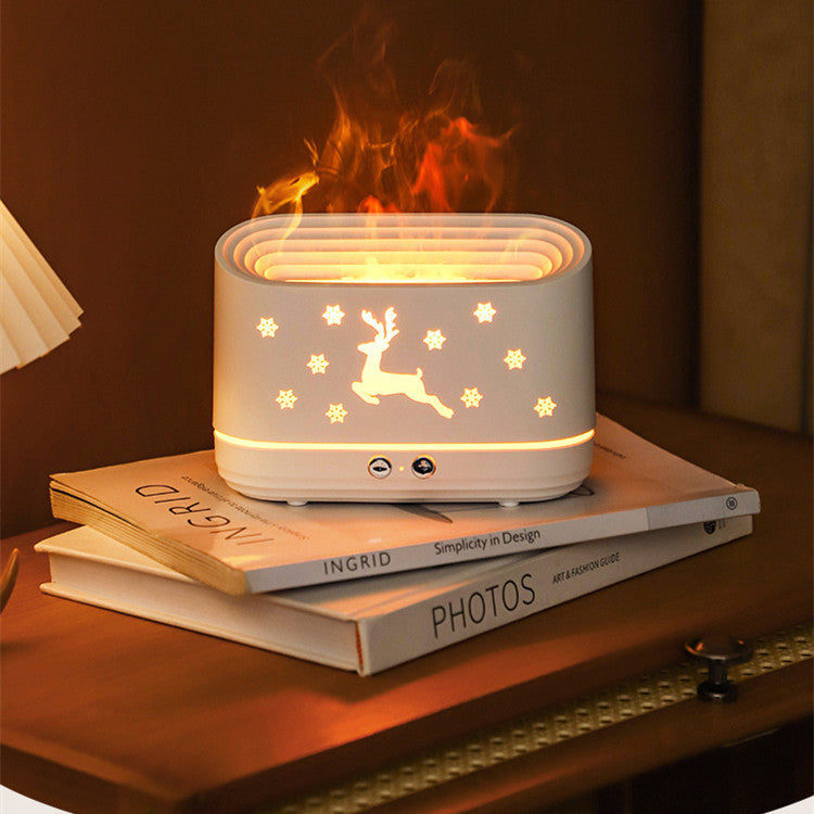 Diffuseur d'Huiles Essentielles Effet Flamme avec Design de Noël : Une Ambiance Féérique Chez Vous