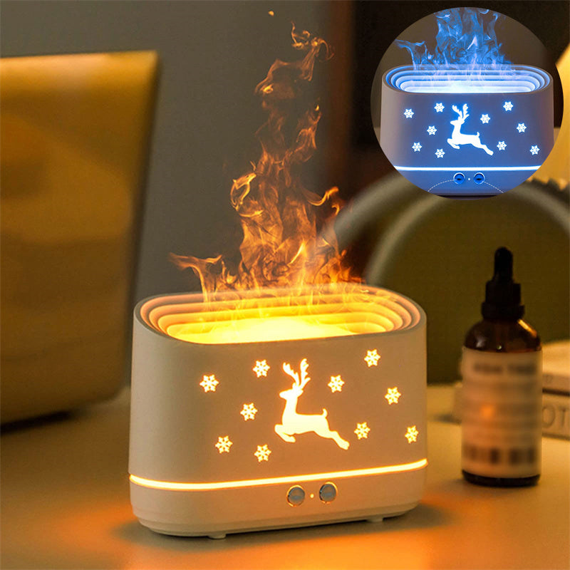 Diffuseur d'Huiles Essentielles Effet Flamme avec Design de Noël : Une Ambiance Féérique Chez Vous