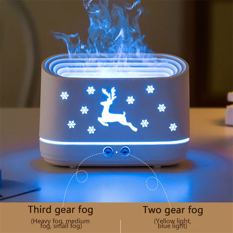 Diffuseur d'Huiles Essentielles Effet Flamme avec Design de Noël : Une Ambiance Féérique Chez Vous